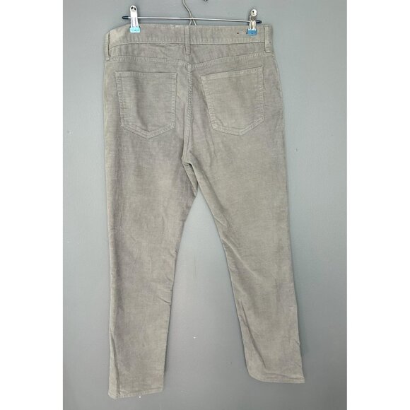 J Crew Pants Mens 31x30 (32X30) Gray Flex Slim Corduroy 5-Pocket Casual Stretch - Picture 16 of 16
